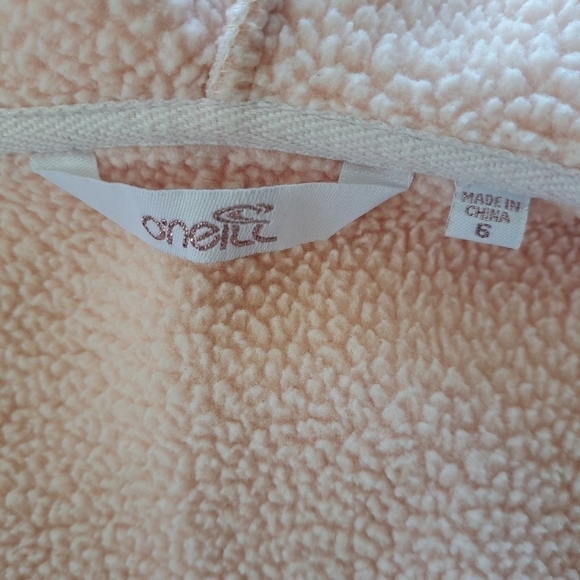 O'Neill fleeci zip up pink hoodie sweatshirt size 6 pink hooded - Picture 14 of 16